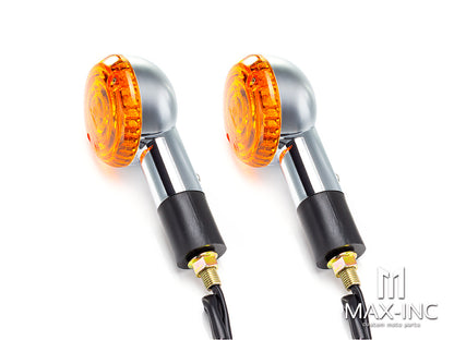 Chrome Universal Classic Style Turn Signals / Indicators - Emarked