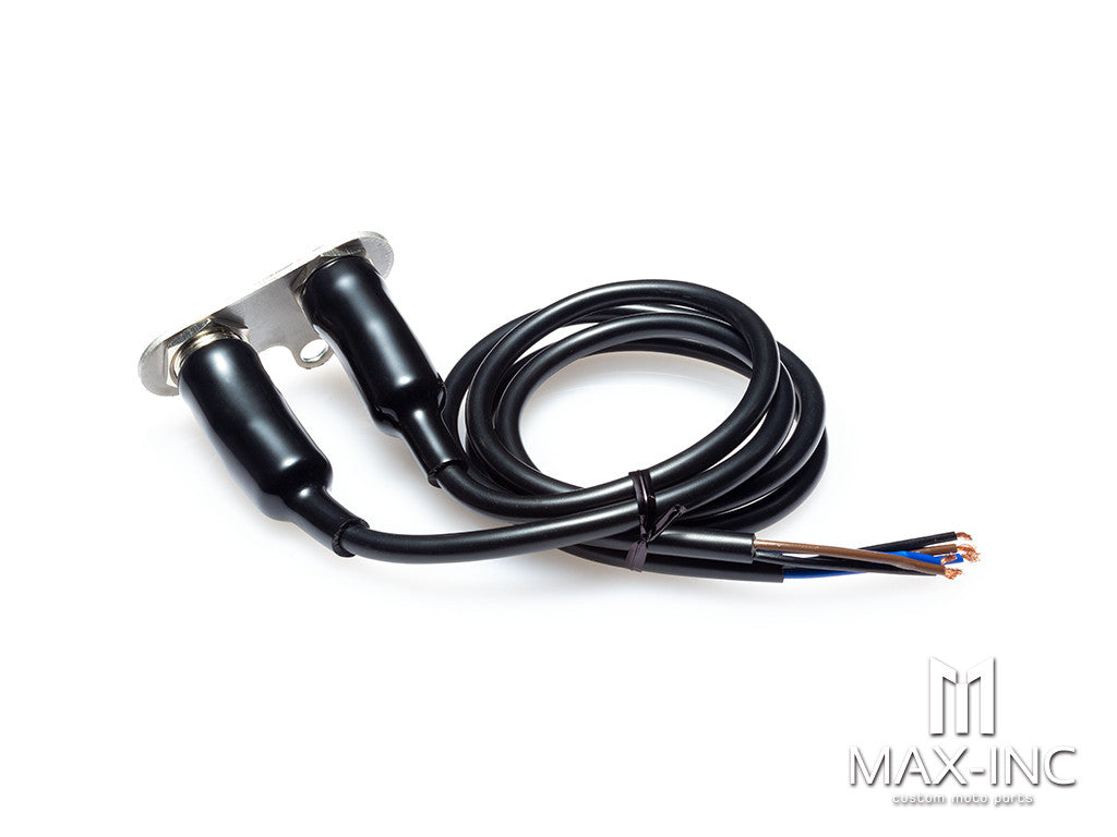 Universal Stainless Steel Bolt Mount Handlebar On/Off Switch Assembly - Blue LED Accent Light