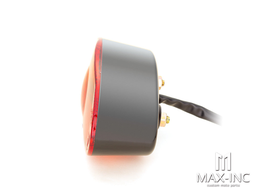 Universal Custom Black Oval Stop / Tail Light - Bulb Type