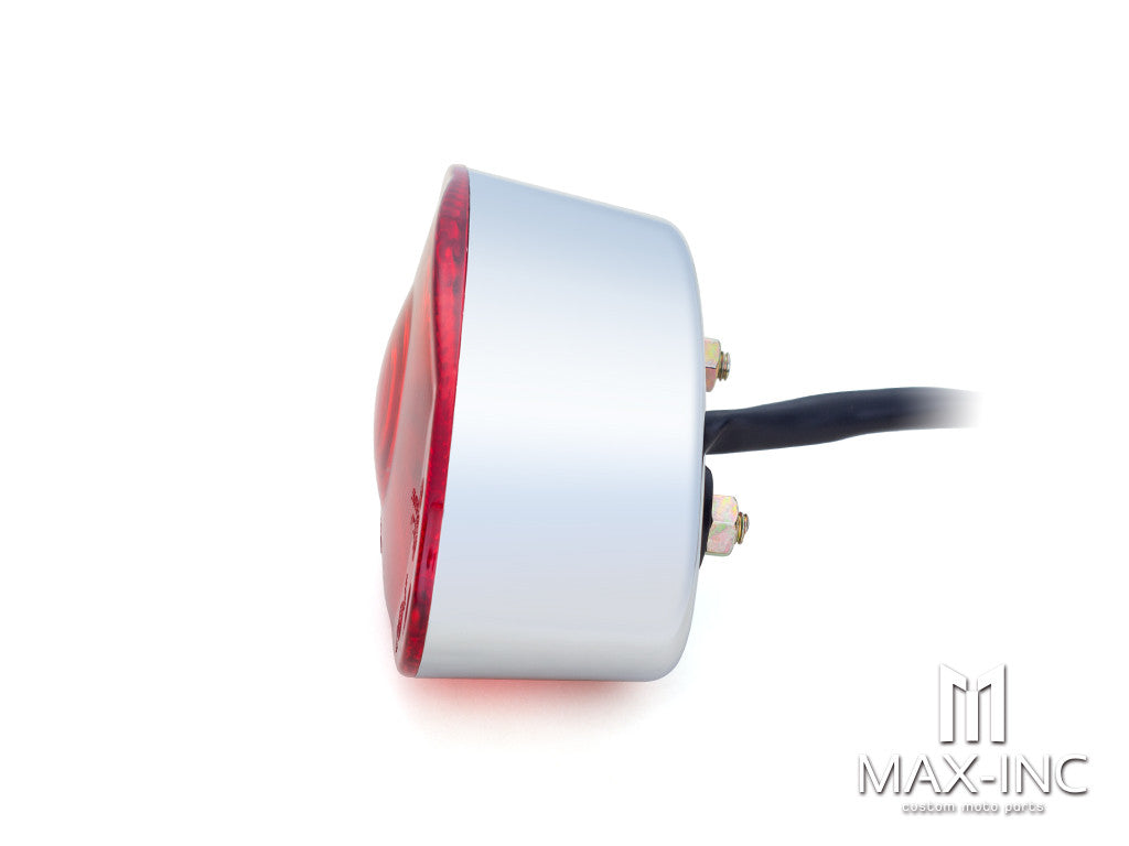 Universal Custom Chrome Oval Stop / Tail Light - Bulb Type