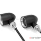 MAX "DERBY" Black + Natural CNC Machined Alum Classic Mini LED Indicators / Turn Signals