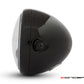7.7" Gloss Black Metal LED Headlight - 60W 3000LM, DRL+Turn Signals, H4, 6000K