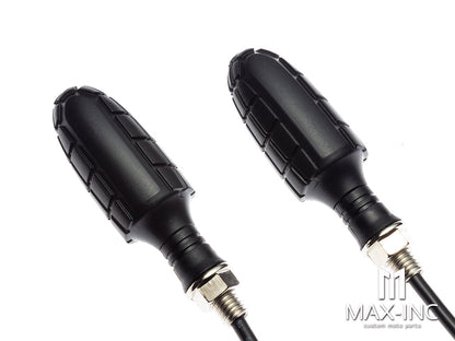 Black Grenade Integrated LED Sequential Turn Signals + Stop / Tail Lights
