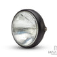 7.7" Matte Black Shorty Metal Headlight - Classic 55W Sealed Beam, 12V Low/High, All-Metal Housing