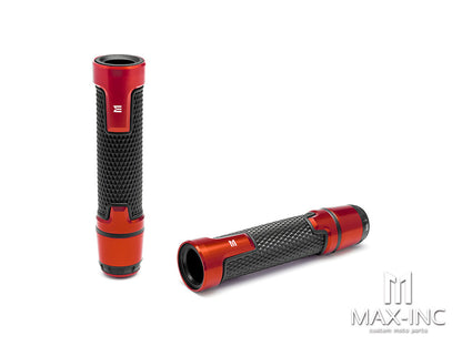 Sportz Dark Orange Anodized CNC Machined Aluminum / Rubber Hand Grips + Bar Ends - 7/8" (22mm)