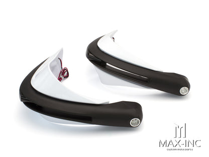 WHITE Universal Hand Guards with Integrated LED Daytime Running Lights