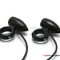 Matte Black Aluminium Bullet Spot / Fog Lights + Complete Wiring Kit + Fork Clamps - 58/59mm