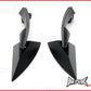 Pair Of Black CNC Machined Billet Aluminium Razor Mirrors - M8 & M10 Thread Kit