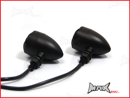 Matte Black Aluminium Prison Bar LED Turn Signals / Indicators - Smoked Lense