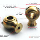 Solid Brass 1" Handlebar Risers for Harley Davidson Cafe Racer & Vintage Bikes - CNC Machined