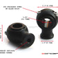 Matte Black Billet Aluminium Old School Harley Davidson Cafe Racer Risers - 1-1/4"