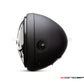 7.7" Matte Black + Contrast Multi Projector LED Headlight + Tri-Deco Grill Cover-Side