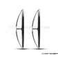 Cross Design 7" Black + Contrast Cut CNC Aluminum Headlight Guard Covers - Pair