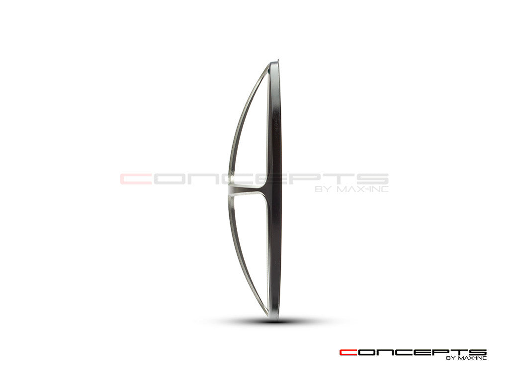 Cross Design 7" Black + Contrast Cut CNC Aluminum Headlight Guard Cover