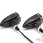 Maltese Cross Black Alloy Custom LED Turn Signals - Smoked Lens