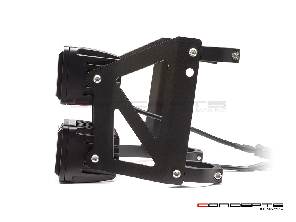 Dual Stacked LED Motorcycle Headlight | With/Without Grill | 32-59mm ...