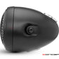 5.75" Vintage Style Black + Mesh Metal Headlight with Integrated GPS Speedometer - 55W Halogen, DOT/E-mark, IP67 Waterproof for Custom Bikes