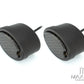 Classic Matte Black Metal Oval Smoked Lens LED Stop / Tail Lights - Pair