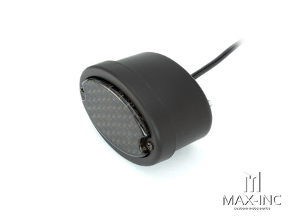 Classic Matte Black Metal Oval Smoked Lens LED Stop / Tail Light