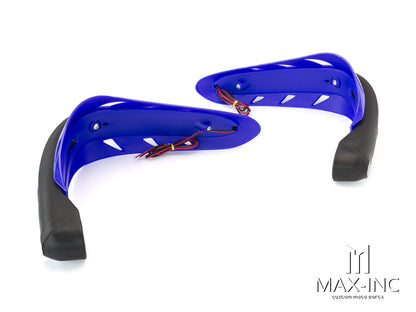 BLUE Universal Hand Guards with Integrated Amber LED Turn Signals