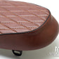 Brown Diamond Stitch Universal Scrambler Motorcycle Seat
