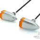 Maltese Cross Chrome Alloy Custom LED Turn Signals
