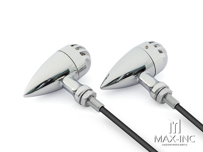 Chrome Alloy Custom Bird Cage Turn Signals / Indicators