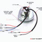 Pair Of Chrome Vintage Style Integrated LED Stop + Tail + Turn Signals - Smoked Lense
