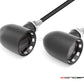 MAX "DERBY" Black + Contrast CNC Machined Alum Classic Mini LED Indicators / Turn Signals