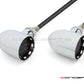 MAX "DERBY" Chrome + Black Contrast CNC Machined Alum Classic Mini LED Indicators / Turn Signals