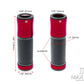 Retro Red Anodized CNC Machined Aluminum / Rubber Hand Grips - 7/8" (22mm)