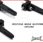 MAX Black Adjustable Aluminium LED Light Bar Brackets - 0.875" (21-23mm) Diameter