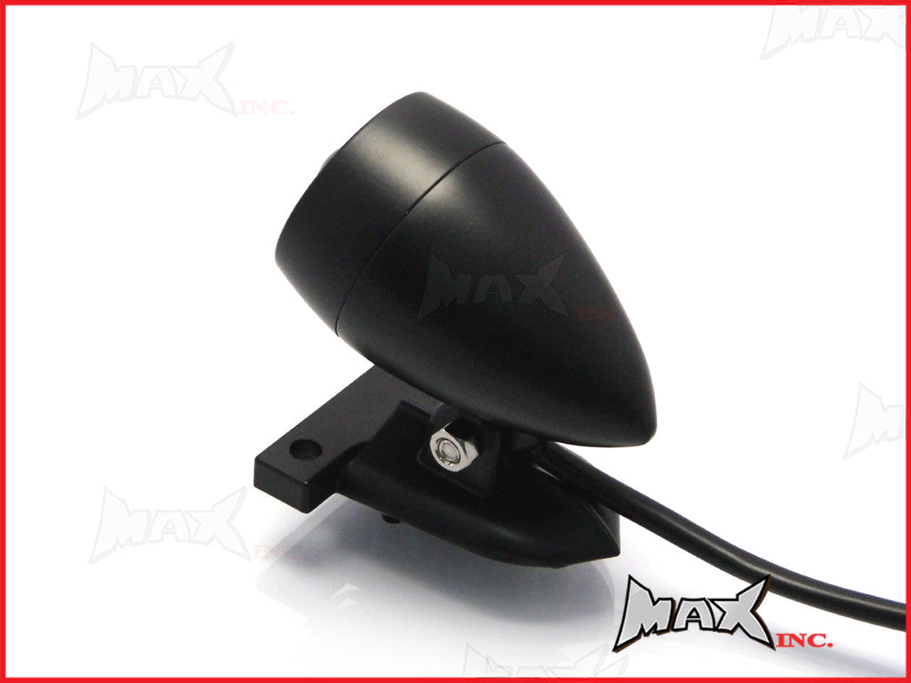 Matte Black Aluminium Bullet LED Stop / Tail Light - Red Lense