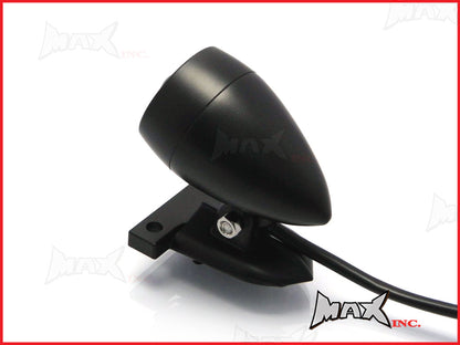 Matte Black Aluminium Bullet LED Stop / Tail Light - Red Lense