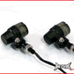 Black Alloy Retro LED Turn Signals / Indicators - Smoked Lense