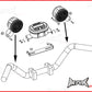 Motorcycle Universal Handlebar Mount MP3 / FM Radio & Speaker Set