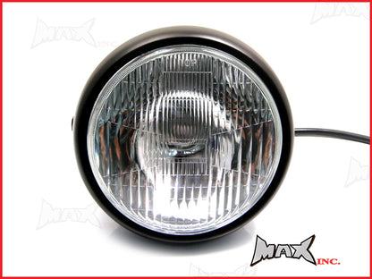 6.75 INCH Matte Black Universal Metal Classic Headlight