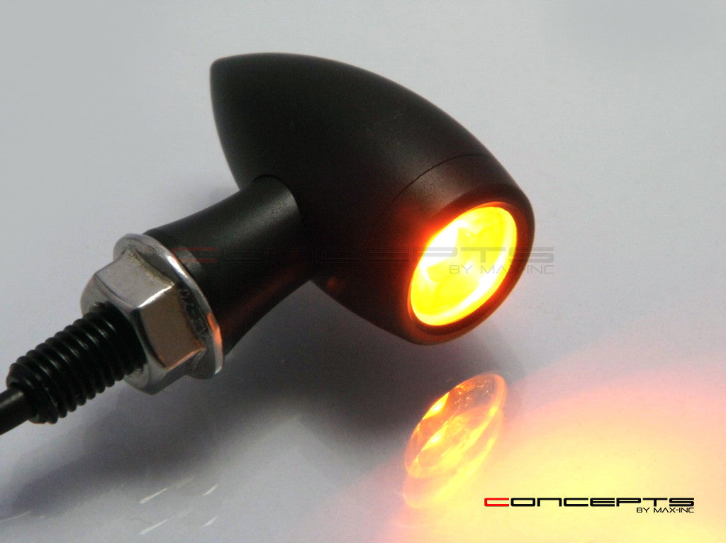 MAX Chubby Matte Black Machined Aluminium Micro LED Indicators / Turn ...