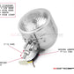 4.5" Chrome Metal Custom Headlight - 12v / 55w