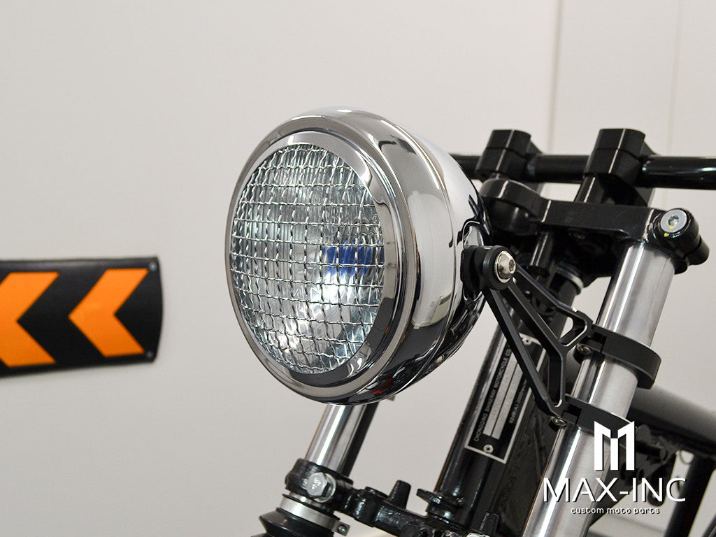 5.75" Chrome Mesh Grill Metal Headlight Cover