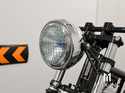 5.75" Chrome Mesh Grill Metal Headlight Cover