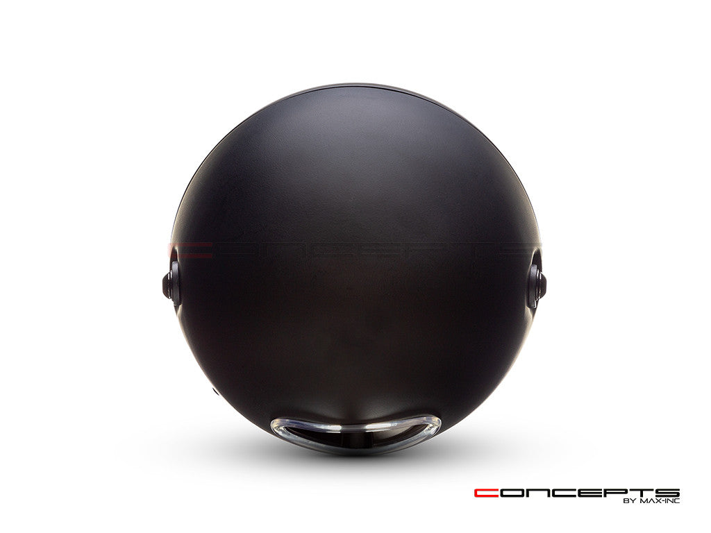 7.7" Matte Black Multi Projector LED Headlight + Big Star Grill Cover-Back