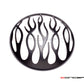 Flame Grill Design 7" Black CNC Aluminum Headlight Guard Cover