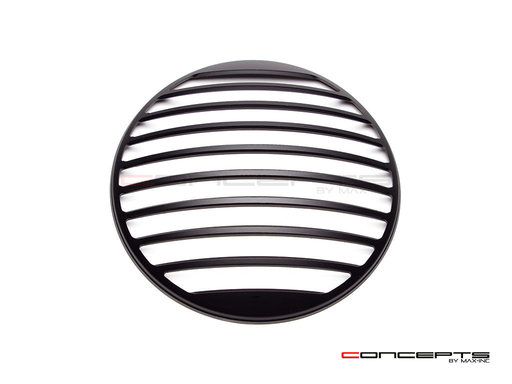 Vent Grill Design 7" Black CNC Aluminum Headlight Guard Cover