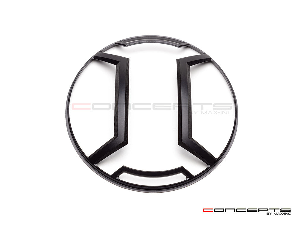7" Armour Grill Design Black CNC Aluminum Headlight Guard Cover