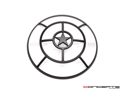 Star Grill Design 7" Black CNC Aluminum Headlight Guard Cover
