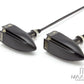 Maltese Cross Black Alloy Custom LED Turn Signals - Smoked Lens