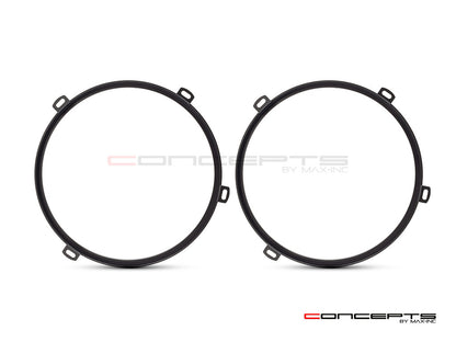 JK Jeep CNC Machined Billet Alum Headlight Retaining Rings - Years 2007 - 2018