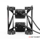 Universal Motorcycle LED Headlight Kit - DUAL STACKED Design with High/Low Beam, Adjustable Fork Clamps & H4 Connector