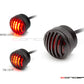 1.65" Matte Black Mini Flush Mount CNC Billet Alum Prison Grill LED Stop / Tail Light